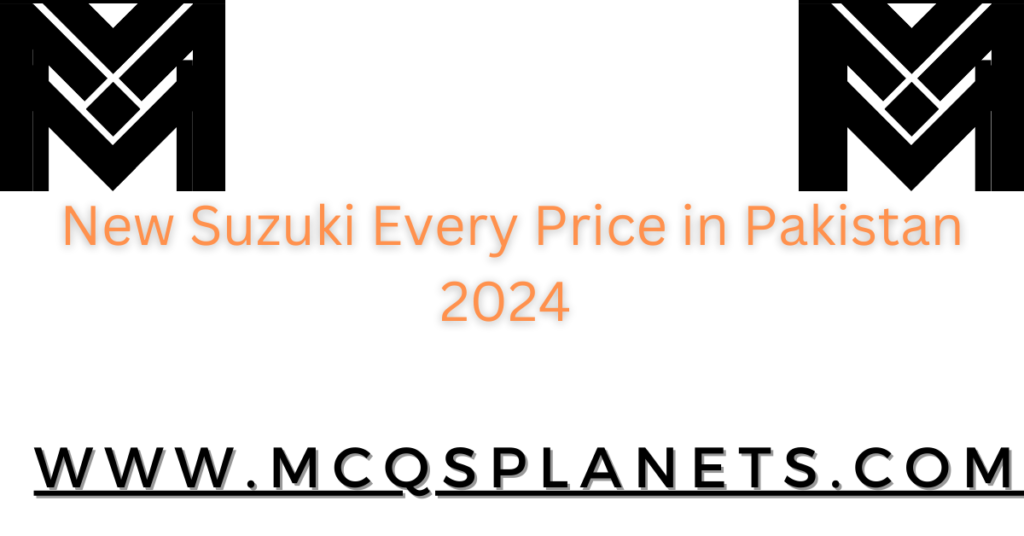 New Suzuki Every Price in Pakistan 2024