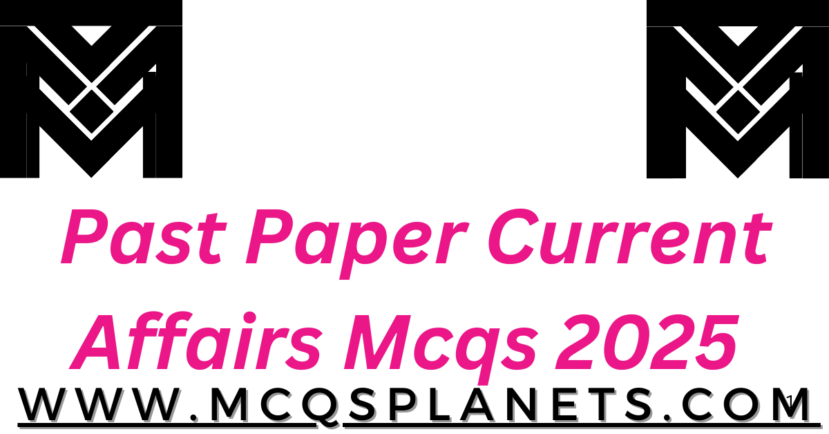 Past Paper Current Affairs Mcqs 2024