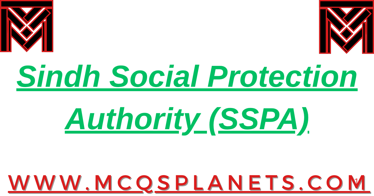 Sindh Social Protection Authority (SSPA)