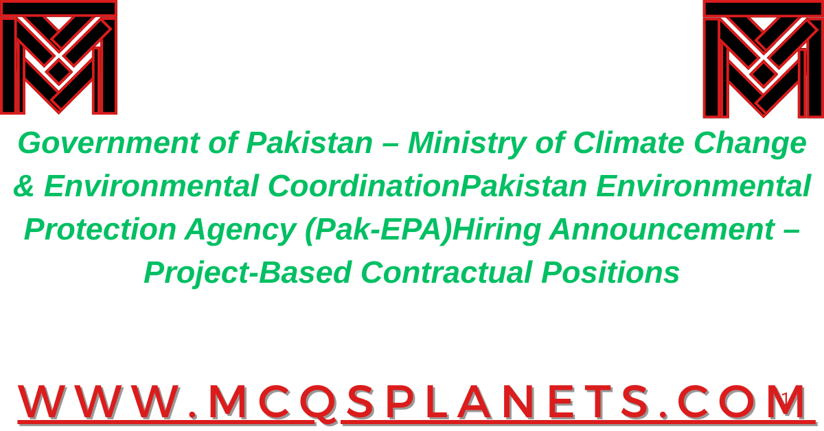 Ministry of Climate Change & Environmental Coordination Pakistan