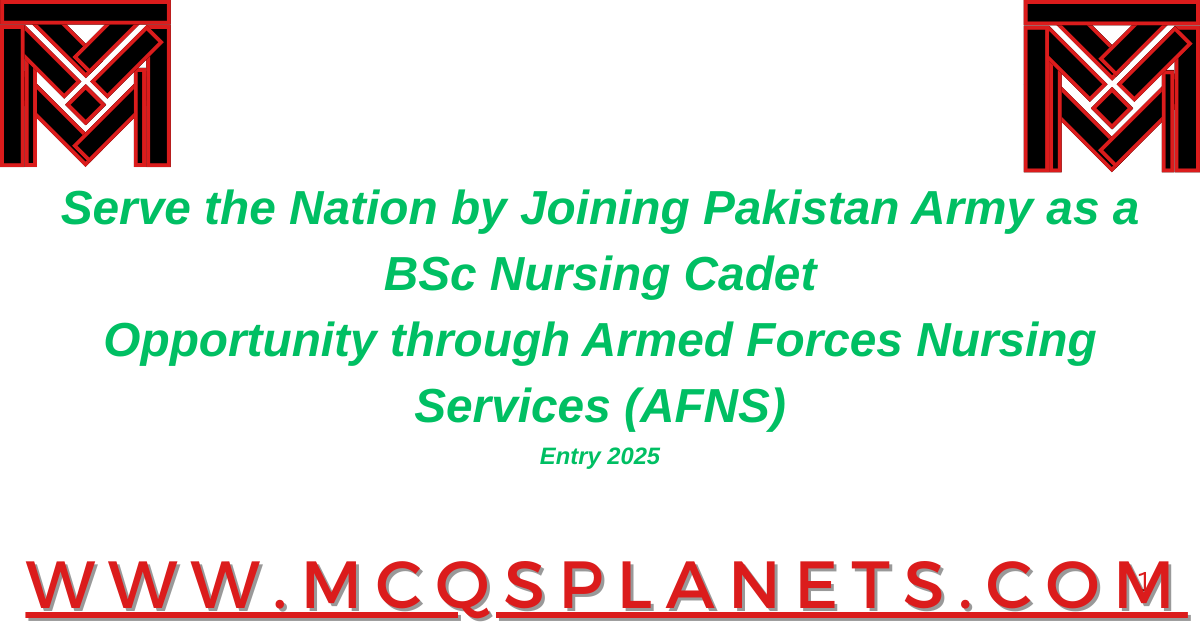 Pakistan Army  Nursing Services jobs 2025