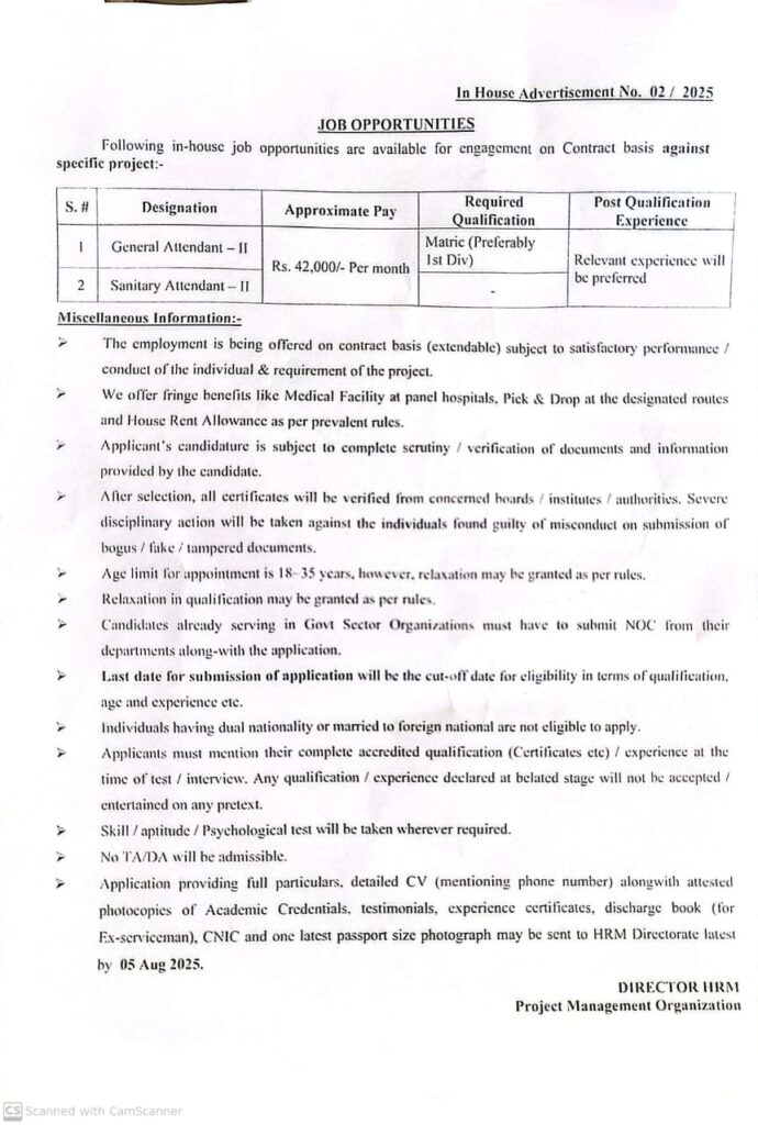 Career Opportunities on Contract Basis