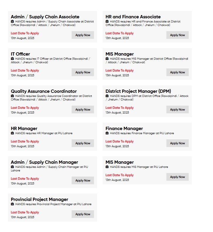 Career Opportunities at HANDS