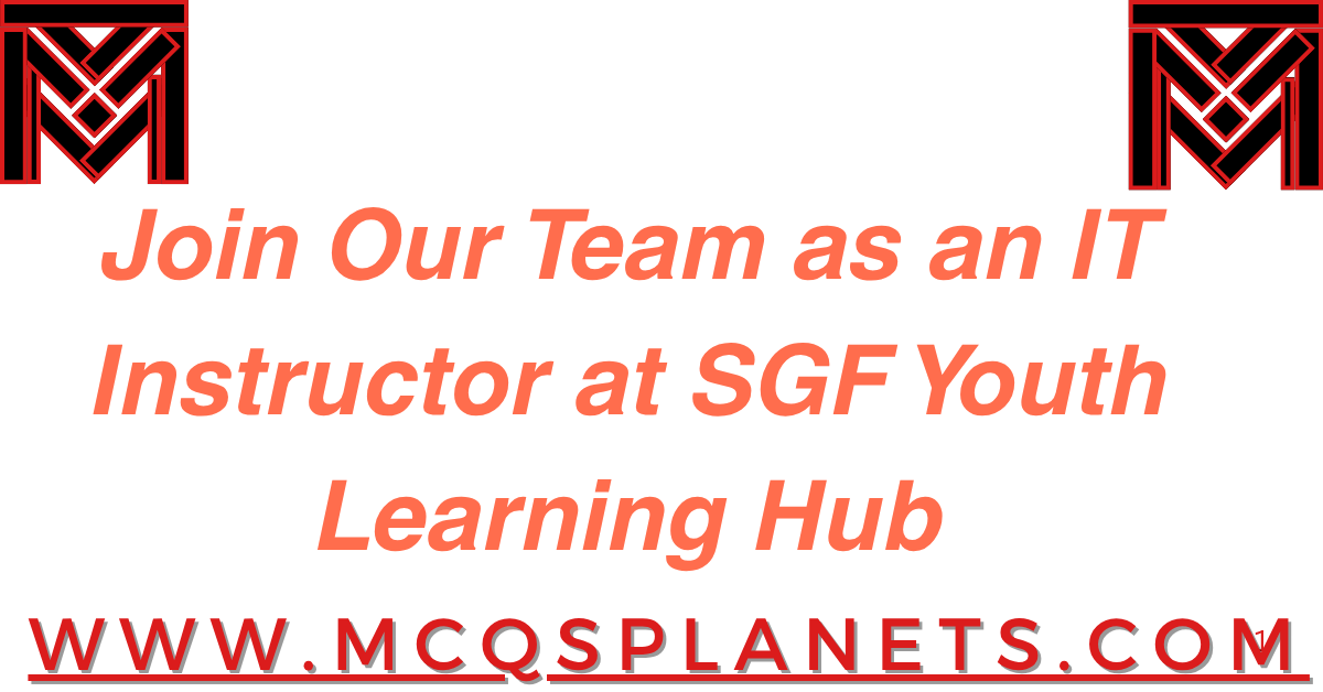 Join Our Team as an IT Instructor at SGF Youth Learning Hub