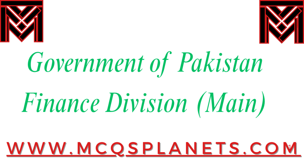 Government of Pakistan – Finance Division (Main)