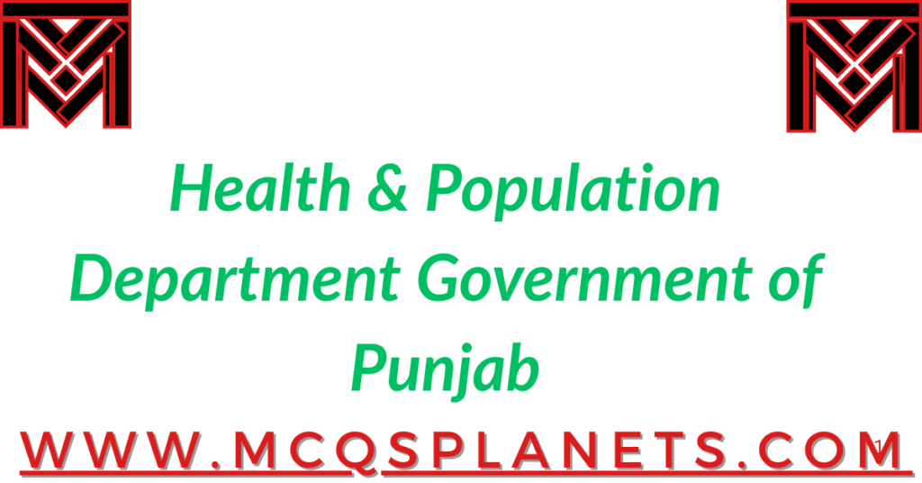 Health & Population Department – Government of Punjab