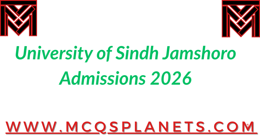 University of Sindh, Jamshoro – Admissions 2026