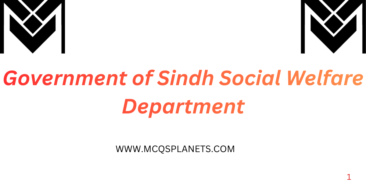 Government of Sindh  Social Welfare Department