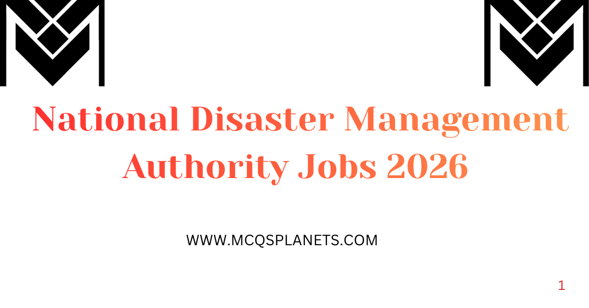 National Disaster Management Authority  Jobs 2026