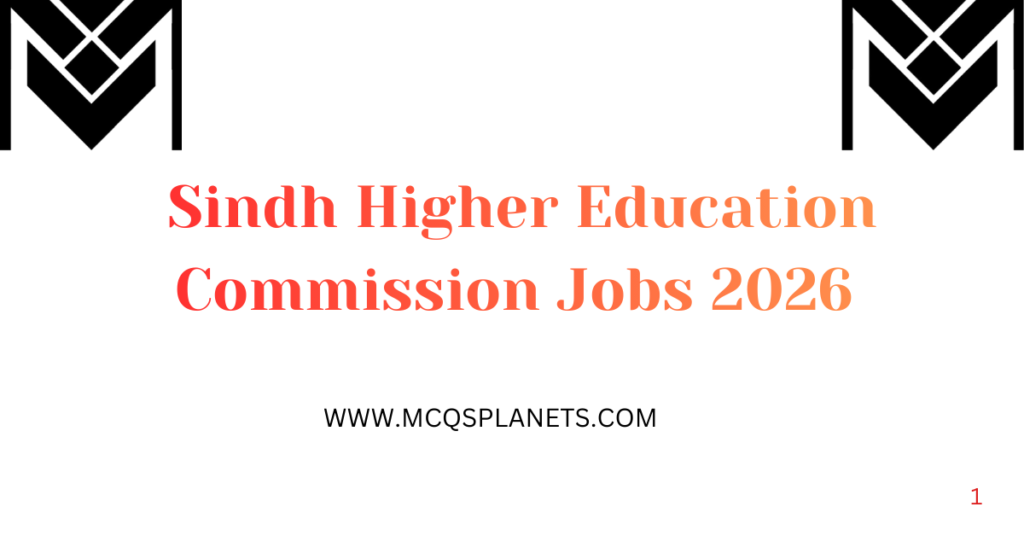 Sindh Higher Education Commission Jobs 2026