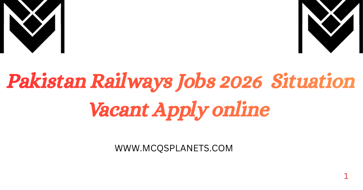 Pakistan Railways Jobs 2026