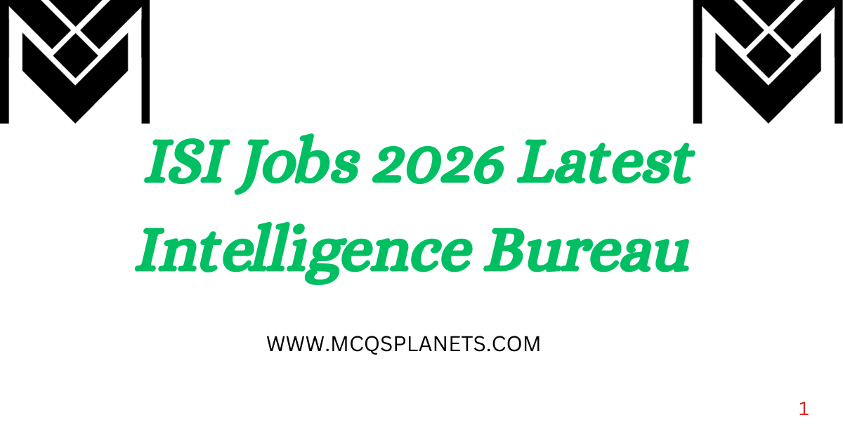 ISI Jobs 2026  Latest Intelligence Bureau