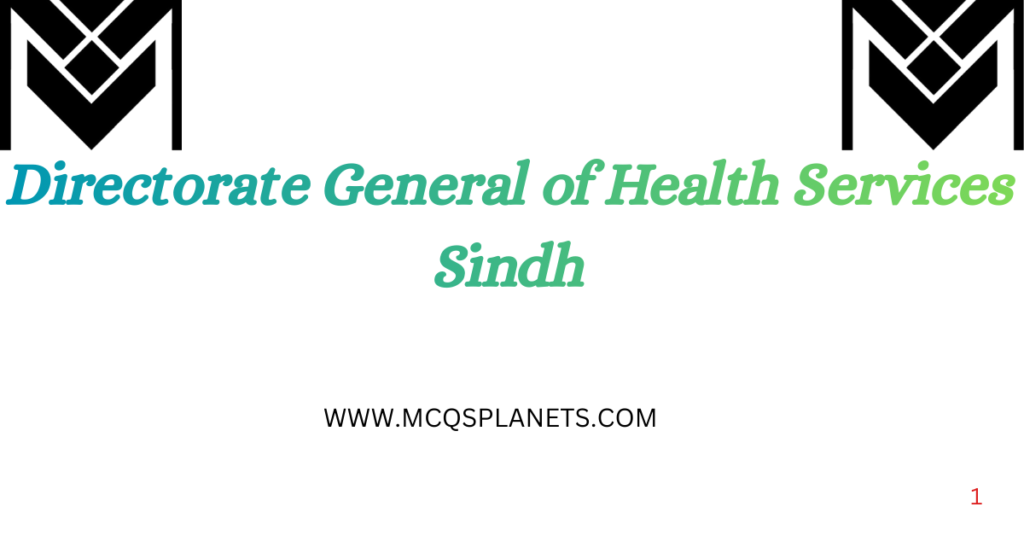 Directorate General of Health Services Sindh