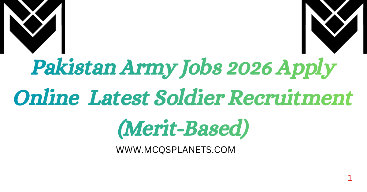 Pakistan Army Jobs 2026