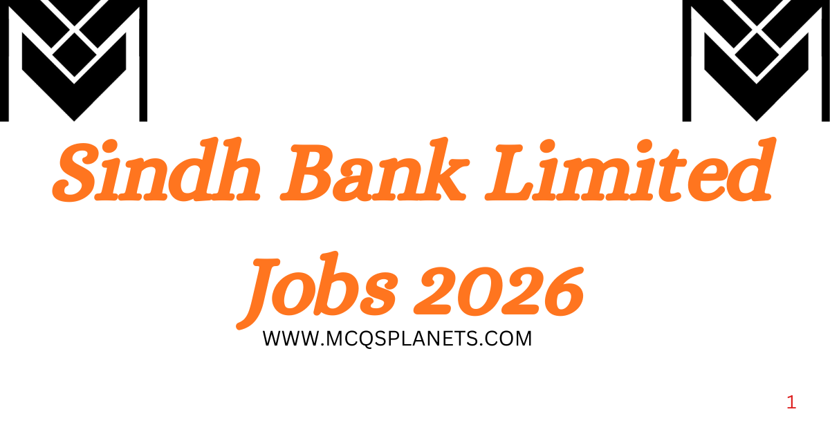 Sindh Bank Limited Jobs 2026