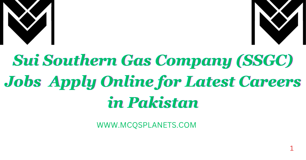 Sui Southern Gas Company (SSGC) Jobs 2026