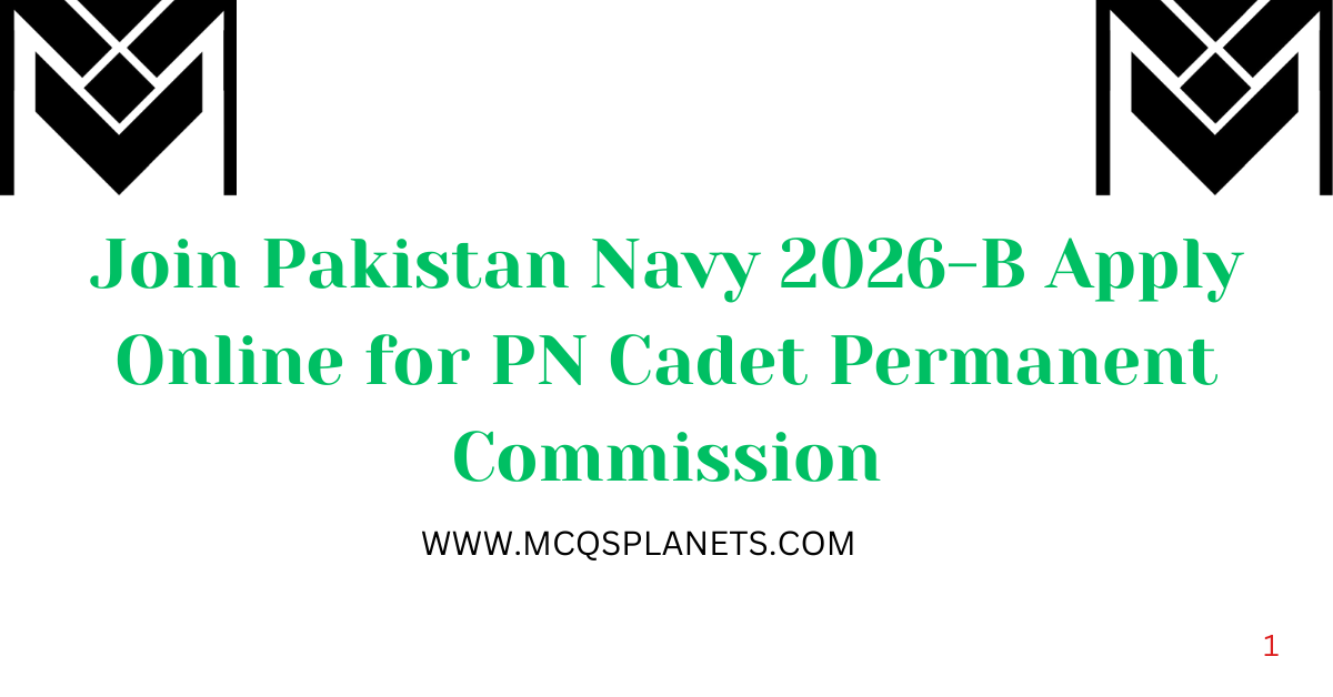 Join Pakistan Navy 2026-B