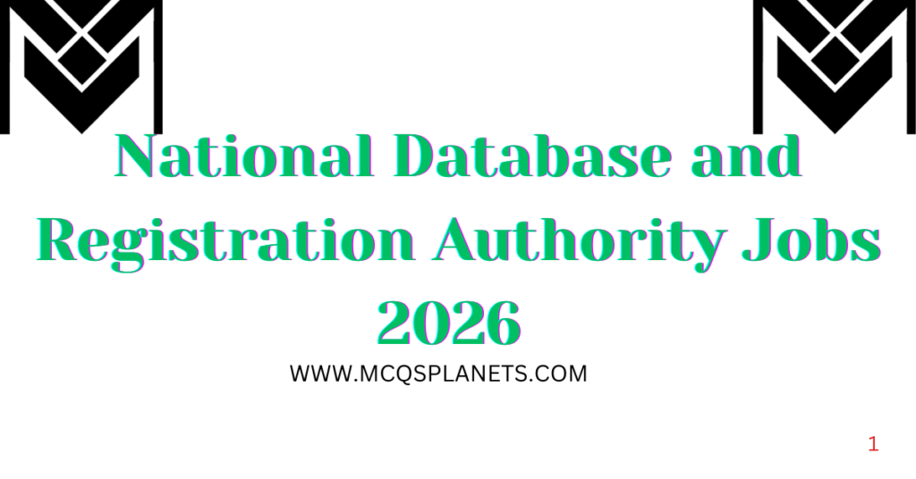 National Database and Registration Authority Jobs 2026