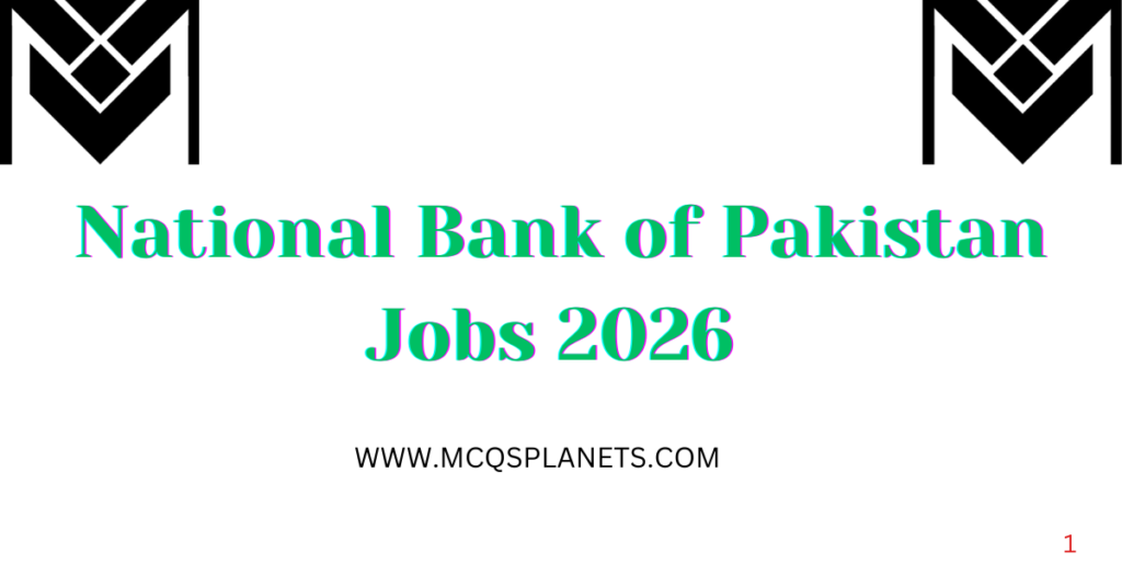 National Bank of Pakistan Jobs 2026