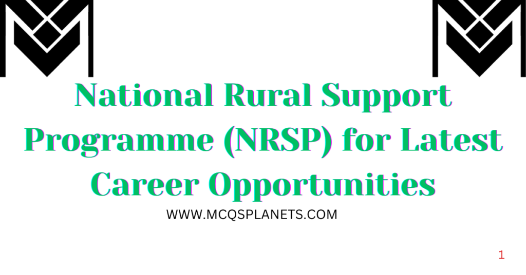 National Rural Support Programme (NRSP) Jobs 2026 – Apply Online for Latest Career Opportunities