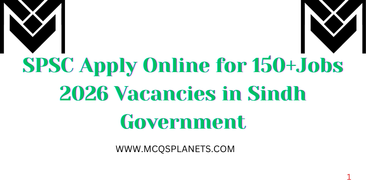 SPSC Jobs 2026