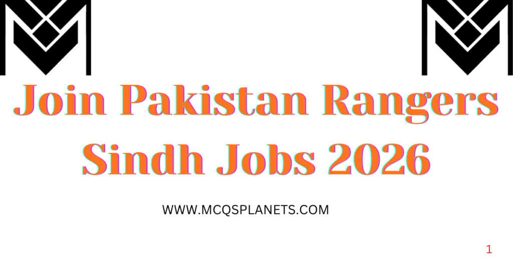 Join Pakistan Rangers Sindh Jobs 2026