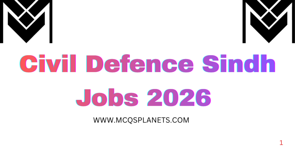 Civil Defence Sindh Jobs 2026