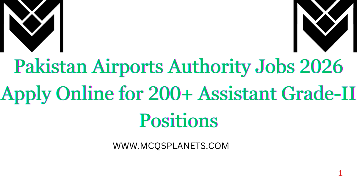 Pakistan Airports Authority Jobs 2026