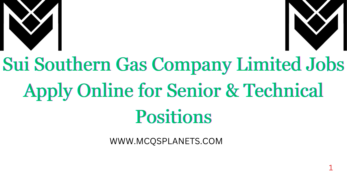 Sui Southern Gas Company Limited Jobs 2026
