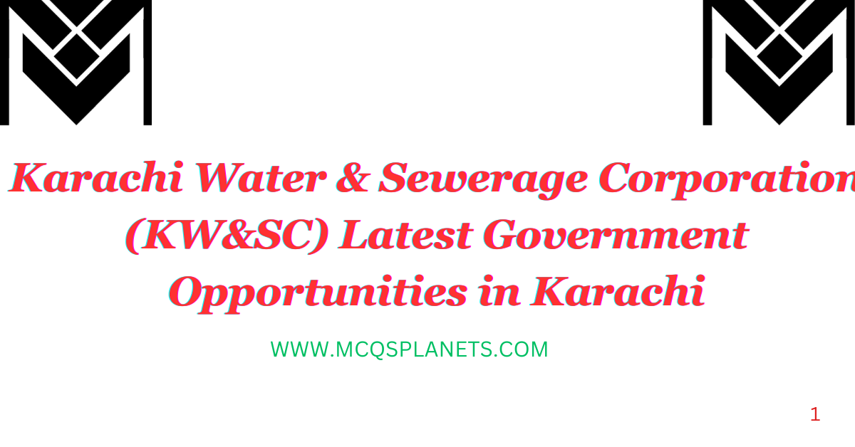 Karachi Water & Sewerage Corporation (KW&SC) Jobs 2026