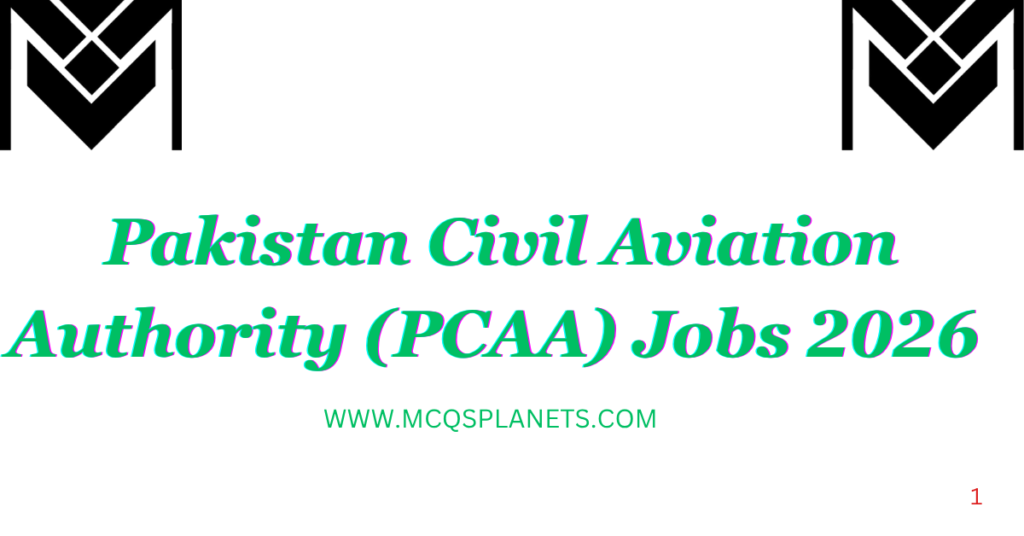 Pakistan Civil Aviation Authority (PCAA) Jobs 2026