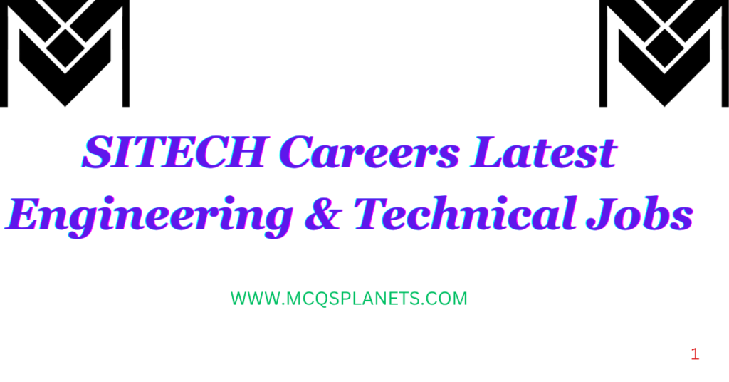 SITECH Careers Latest Engineering & Technical Jobs