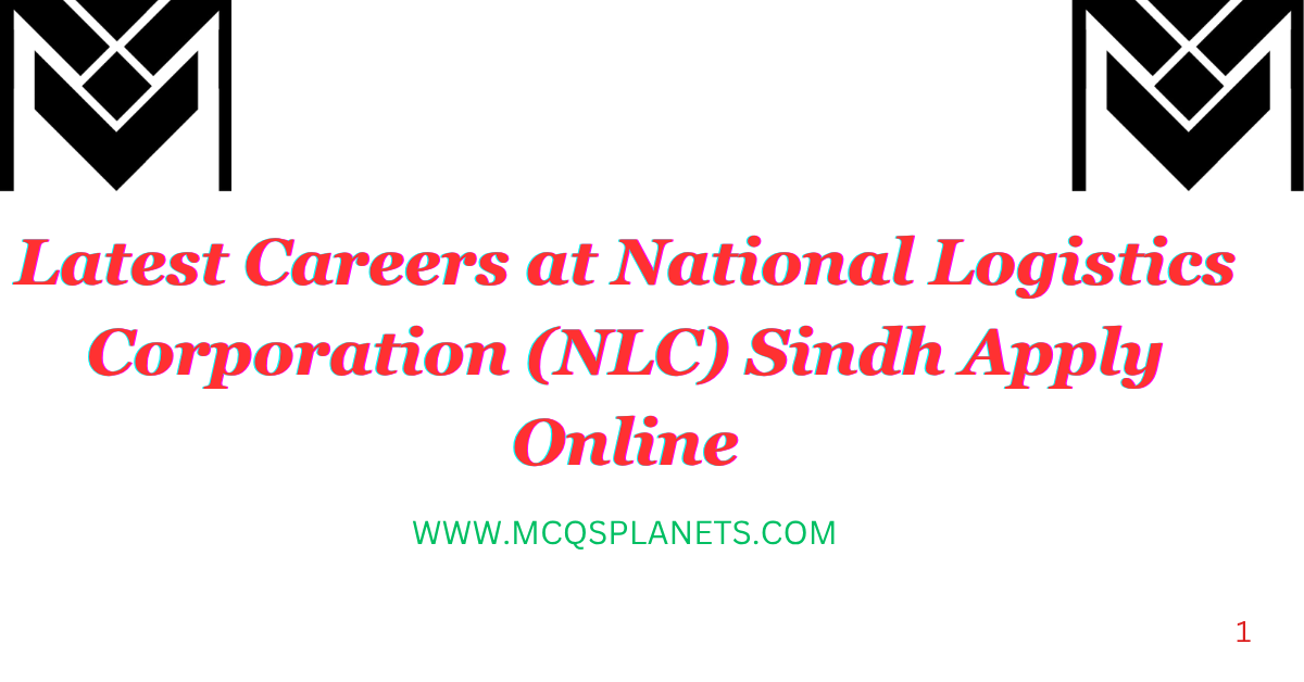 National Logistics Corporation Sindh Jobs 2026