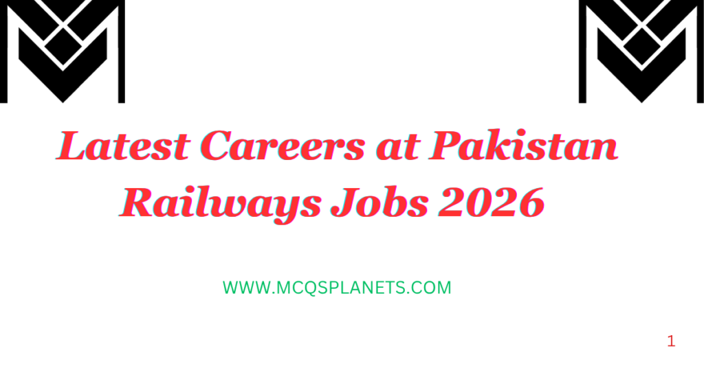 Latest Careers at Pakistan Railways Jobs 2026