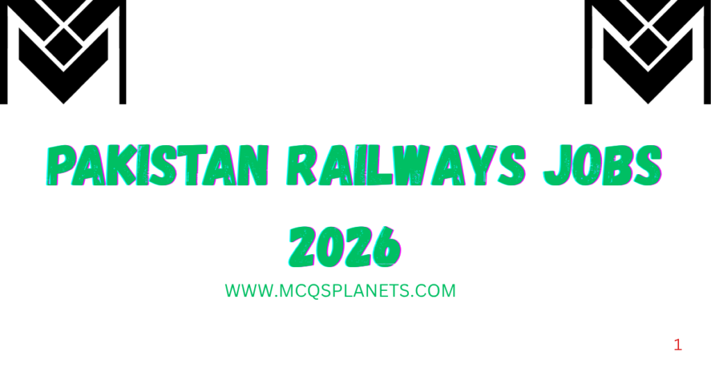 Pakistan Railways Jobs 2026