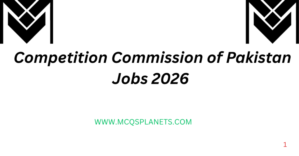 Competition Commission of Pakistan Jobs 2026