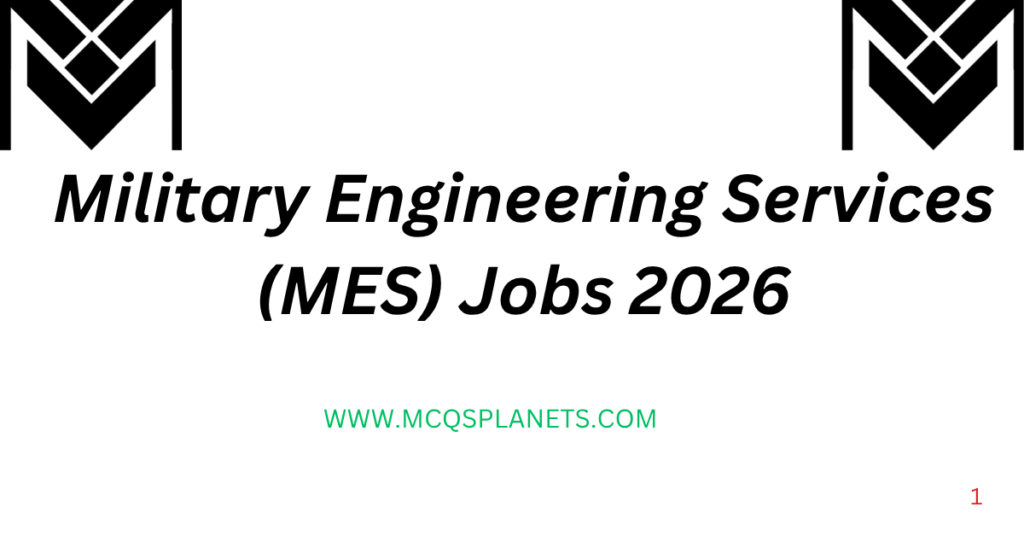 Military Engineering Services (MES) Jobs 2026