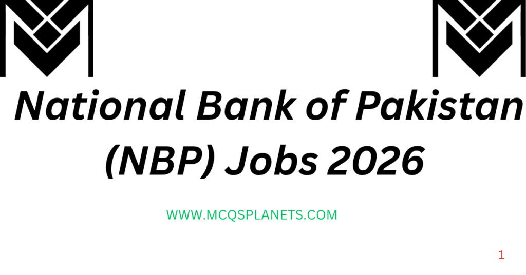 National Bank of Pakistan (NBP) Jobs 2026